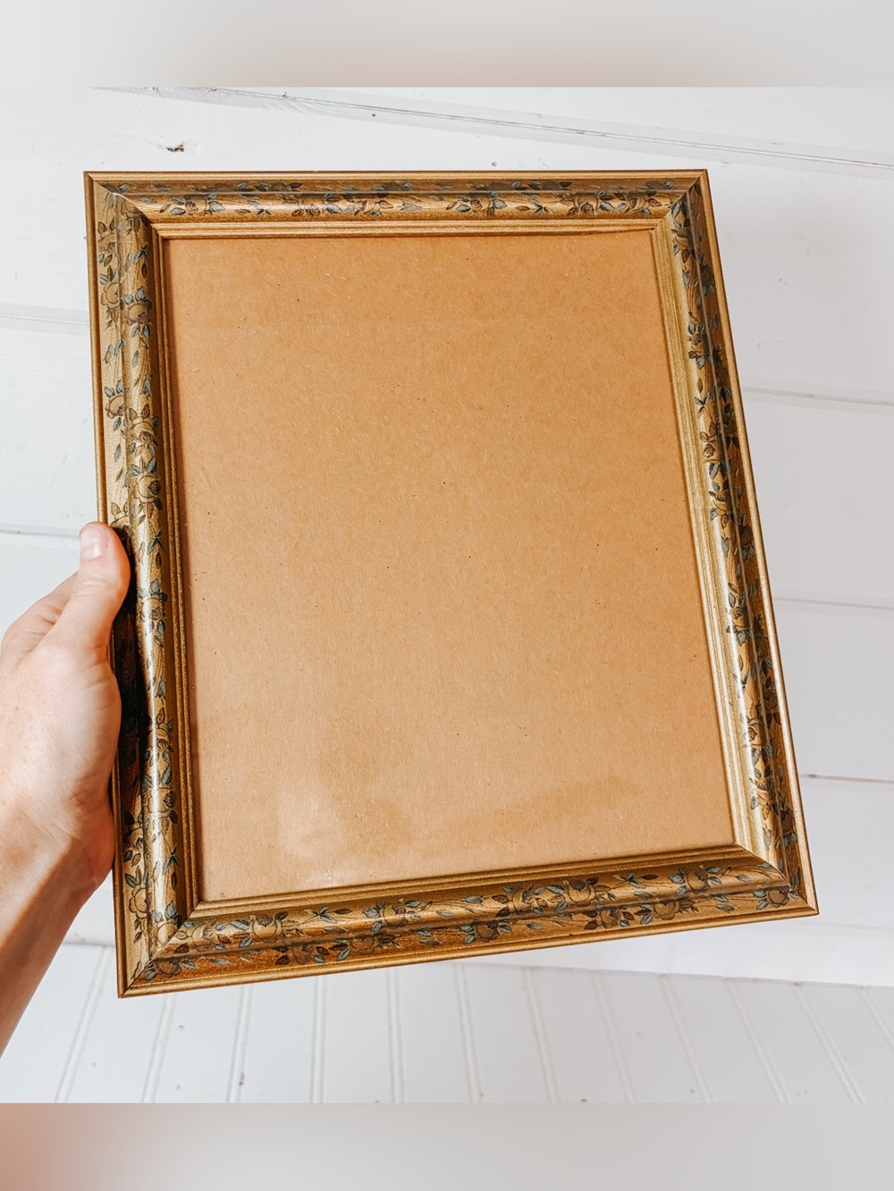 Vintage Gold Framed Floral Detail | 8 x 10